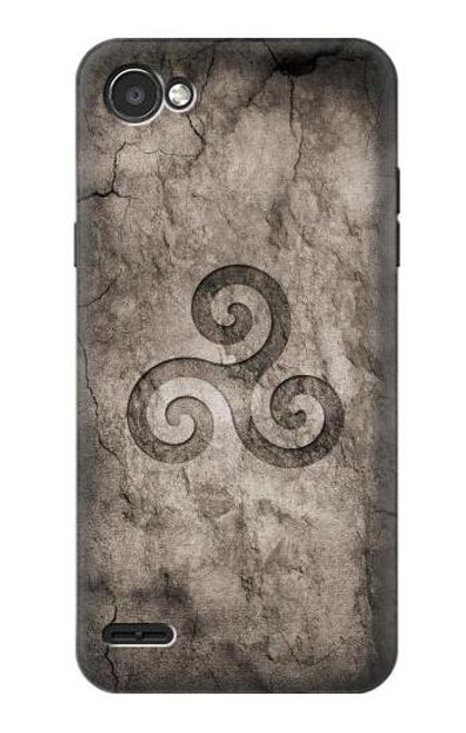 S2892 Triskele Symbol Stone Texture Case For LG Q6