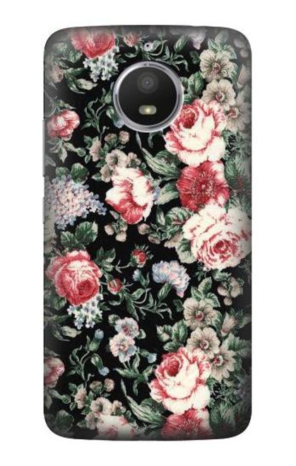 S2727 Vintage Rose Pattern Case For Motorola Moto E4 Plus