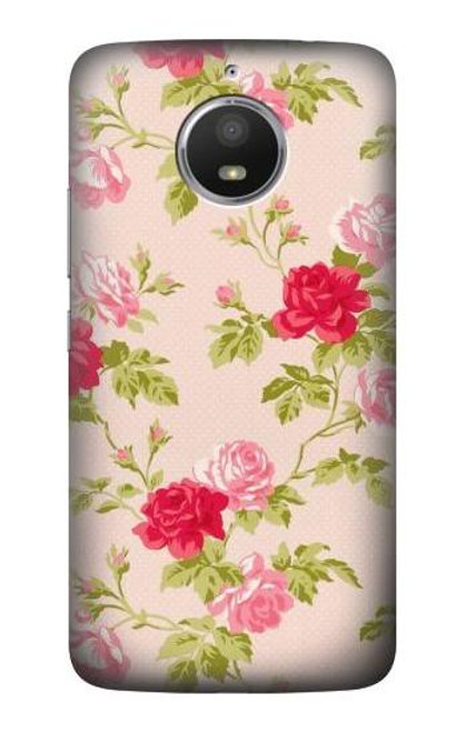 S3037 Pretty Rose Cottage Flora Case For Motorola Moto E4 Plus