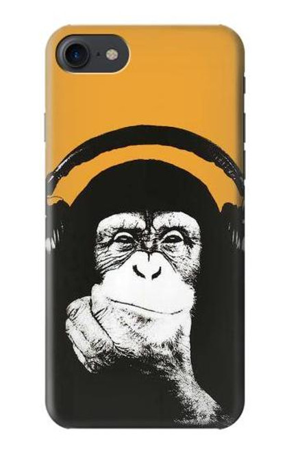 S2324 Funny Monkey with Headphone Pop Music Case For iPhone 7, iPhone 8