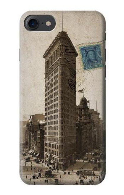 S2832 New York 1903 Flatiron Building Postcard Case For iPhone 7, iPhone 8