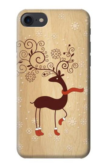 S3081 Wooden Raindeer Graphic Printed Case For iPhone 7, iPhone 8