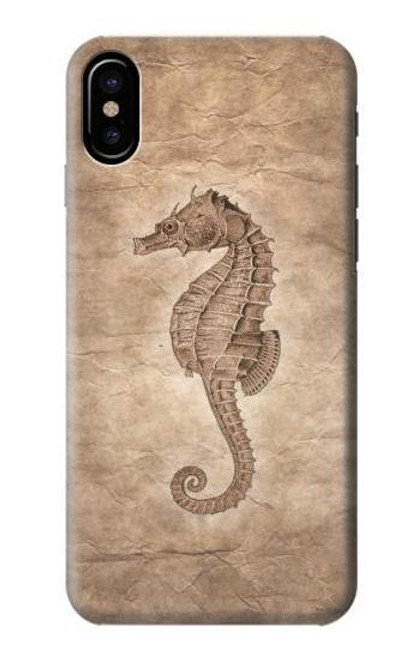S3214 Seahorse Old Paper Case For iPhone 7, iPhone 8
