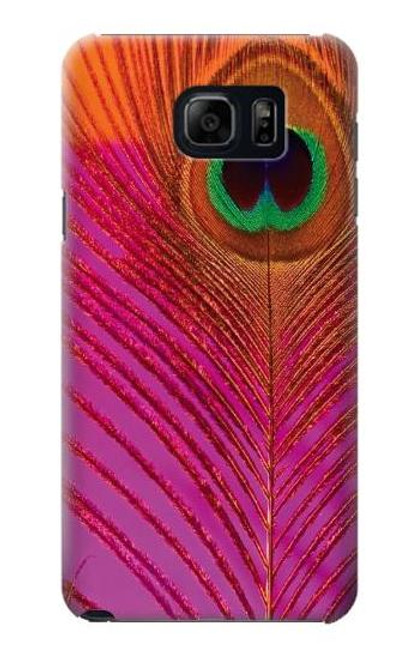 S3201 Pink Peacock Feather Case For Samsung Galaxy S6 Edge Plus