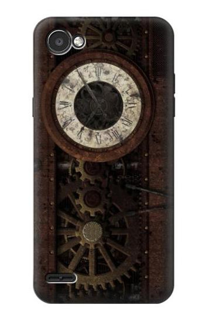 S3221 Steampunk Clock Gears Case For LG Q6