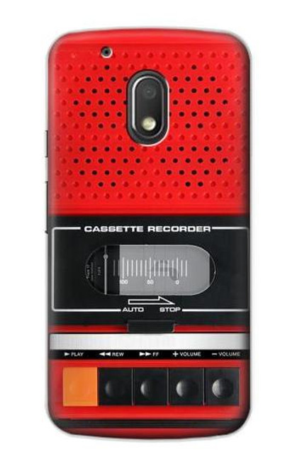 S3204 Red Cassette Recorder Graphic Case For Motorola Moto G4 Play