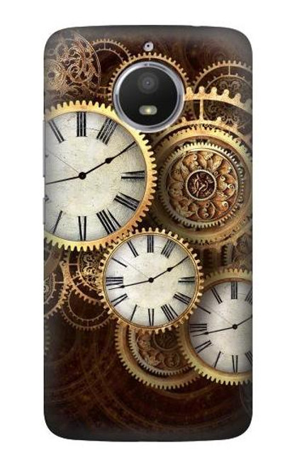 S3172 Gold Clock Live Case For Motorola Moto E4 Plus