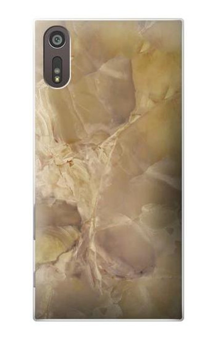 S3240 Yellow Marble Stone Case For Sony Xperia XZ