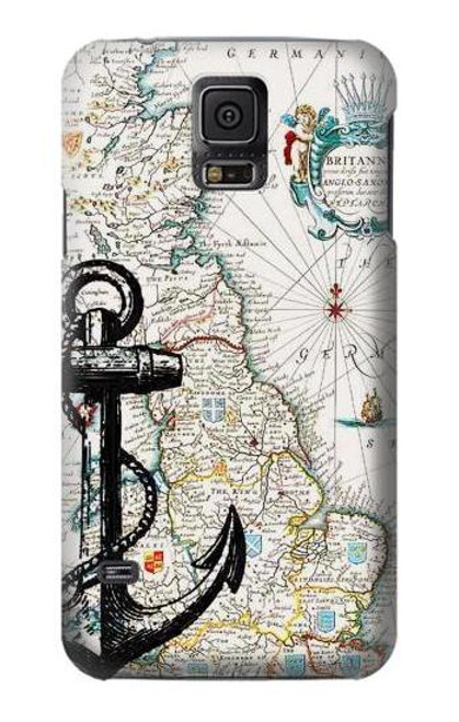 S1962 Nautical Chart Case For Samsung Galaxy S5