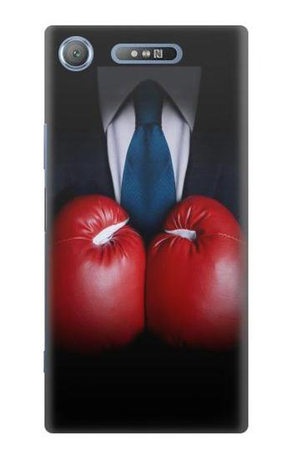 S2261 Businessman Black Suit With Boxing Gloves Case For Sony Xperia XZ1