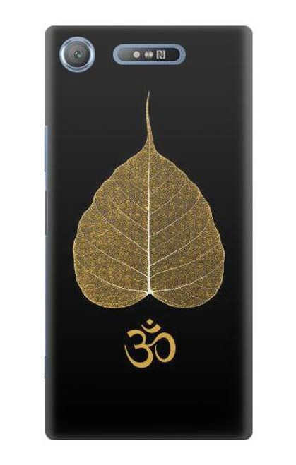 S2331 Gold Leaf Buddhist Om Symbol Case For Sony Xperia XZ1