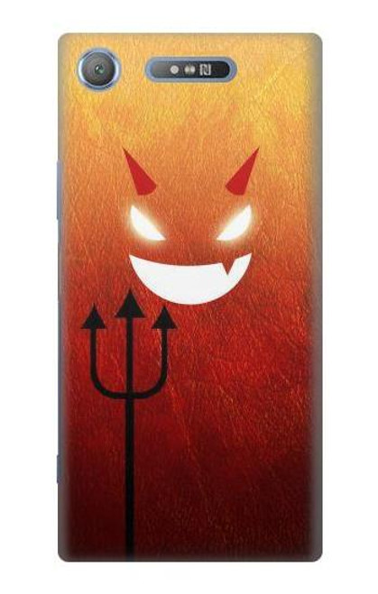 S2454 Red Cute Little Devil Cartoon Case For Sony Xperia XZ1