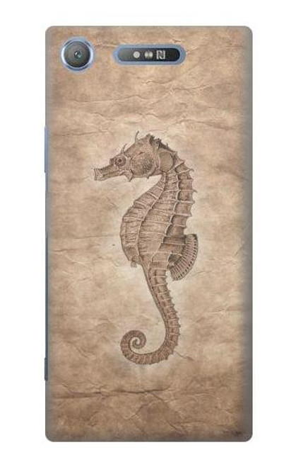 S3214 Seahorse Old Paper Case For Sony Xperia XZ1
