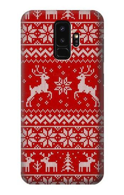 S2835 Christmas Reindeer Knitted Pattern Case For Samsung Galaxy S9 Plus