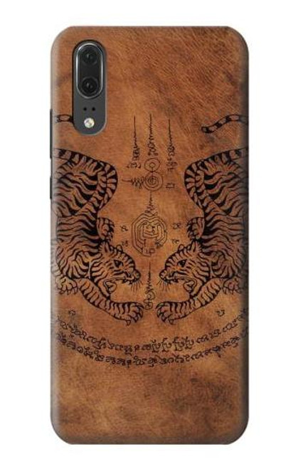 S3209 Sak Yant Twin Tiger Case For Huawei P20