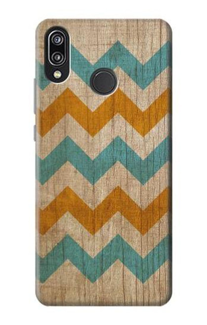 S3033 Vintage Wood Chevron Graphic Printed Case For Huawei P20 Lite