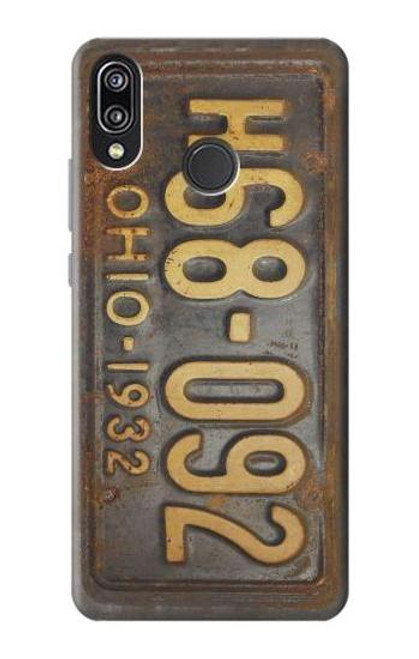 S3228 Vintage Car License Plate Case For Huawei P20 Lite