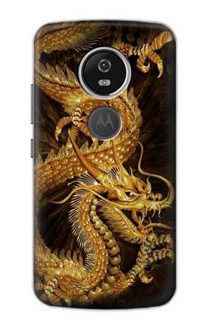 S2804 Chinese Gold Dragon Printed Case For Motorola Moto E5 Plus