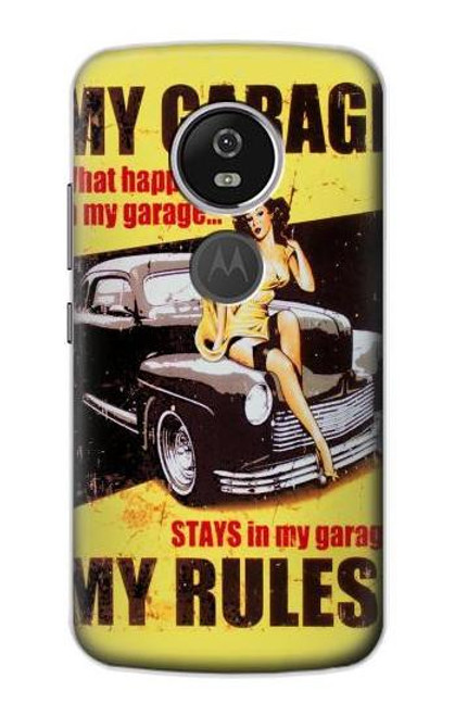 S3198 My Garage Pinup Girl Case For Motorola Moto E5 Plus