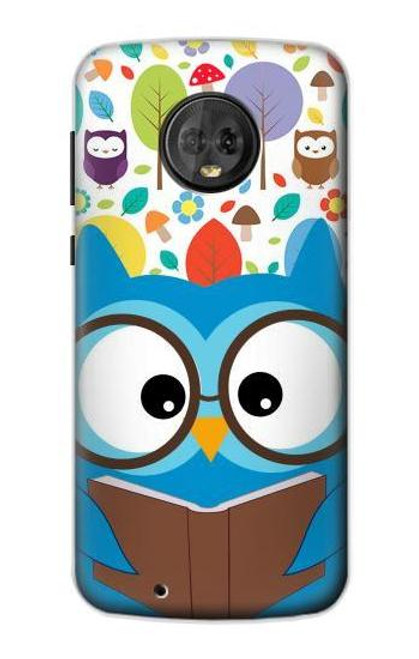 S2521 Cute Nerd Owl Cartoon Case For Motorola Moto G6