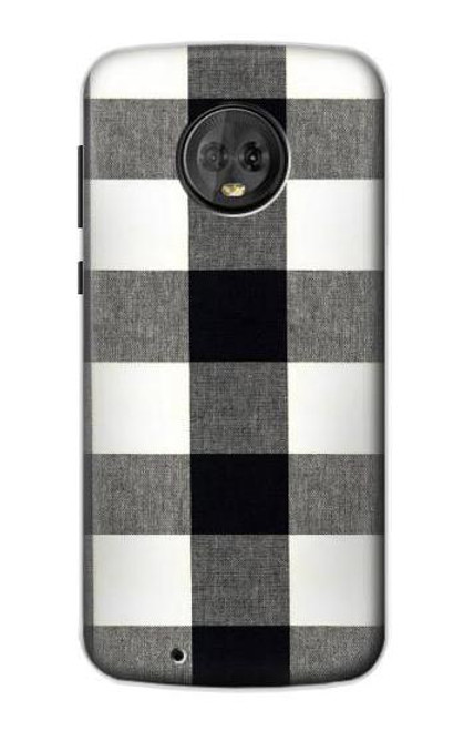 S2842 Black and White Buffalo Check Pattern Case For Motorola Moto G6