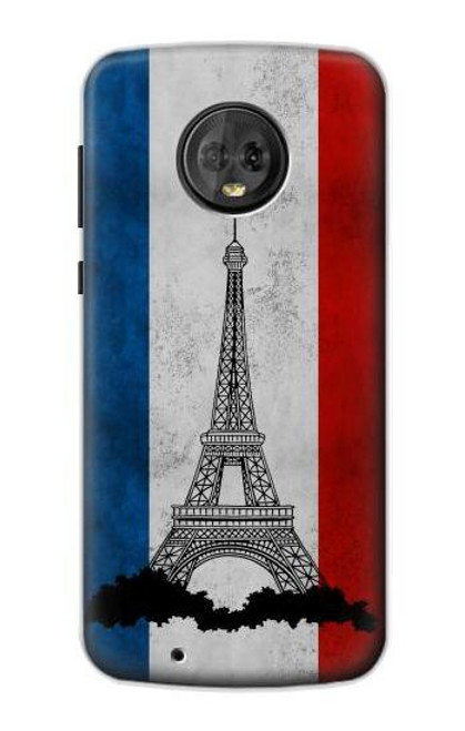 S2859 Vintage France Flag Eiffel Tower Case For Motorola Moto G6