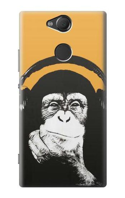 S2324 Funny Monkey with Headphone Pop Music Case For Sony Xperia XA2