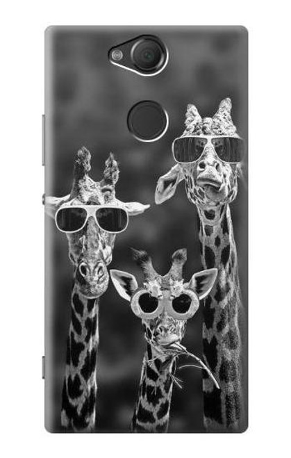 S2327 Giraffes With Sunglasses Case For Sony Xperia XA2