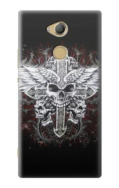 S1434 Skull Wing Tattoo Biker Case For Sony Xperia XA2 Ultra