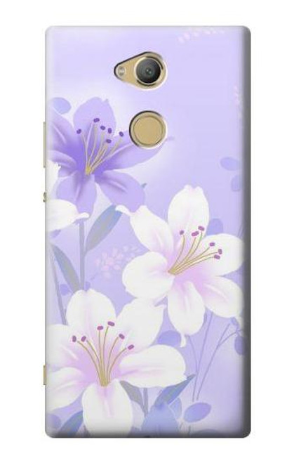 S2361 Purple White Flowers Case For Sony Xperia XA2 Ultra