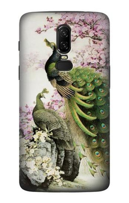 S2773 Peacock Chinese Brush Painting Case For OnePlus 6
