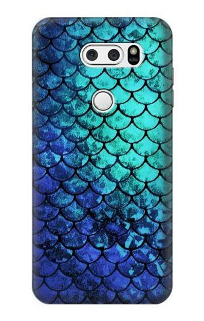 S3047 Green Mermaid Fish Scale Case For LG V30, LG V30 Plus, LG V30S ThinQ, LG V35, LG V35 ThinQ