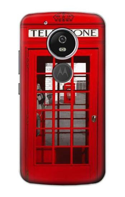 S0058 British Red Telephone Box Case For Motorola Moto E5 Plus