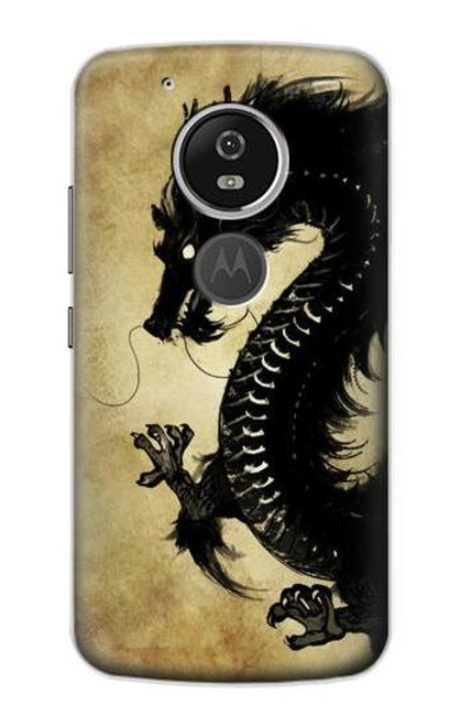 S1482 Black Dragon Painting Case For Motorola Moto G6 Play, Moto G6 Forge, Moto E5