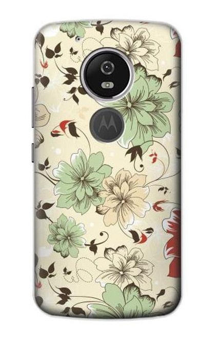 S2179 Flower Floral Vintage Art Pattern Case For Motorola Moto G6 Play, Moto G6 Forge, Moto E5