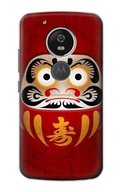 S3023 Japan Good Luck Daruma Doll Case For Motorola Moto G6 Play, Moto G6 Forge, Moto E5