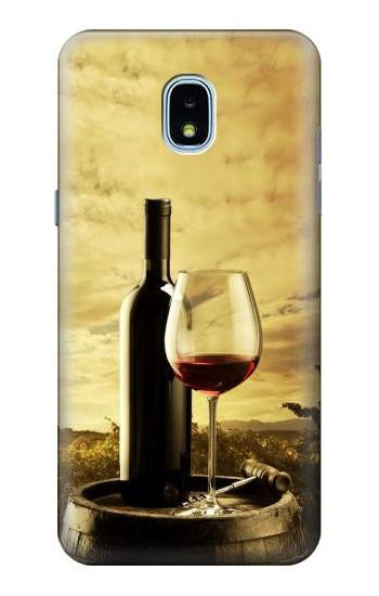 S2042 A Grape Vineyard Grapes Bottle Red Wine Case For Samsung Galaxy J3 (2018), J3 Star, J3 V 3rd Gen, J3 Orbit, J3 Achieve, Express Prime 3, Amp Prime 3