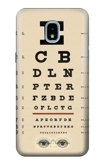 S2502 Eye Exam Chart Decorative Decoupage Poster Case For Samsung Galaxy J3 (2018), J3 Star, J3 V 3rd Gen, J3 Orbit, J3 Achieve, Express Prime 3, Amp Prime 3