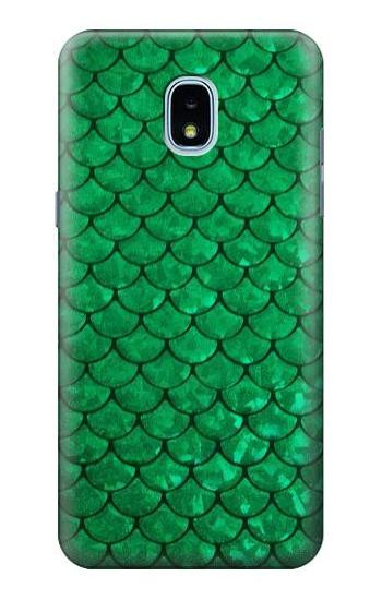 S2704 Green Fish Scale Pattern Graphic Case For Samsung Galaxy J3 (2018), J3 Star, J3 V 3rd Gen, J3 Orbit, J3 Achieve, Express Prime 3, Amp Prime 3