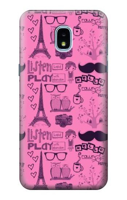 S2885 Paris Pink Case For Samsung Galaxy J3 (2018), J3 Star, J3 V 3rd Gen, J3 Orbit, J3 Achieve, Express Prime 3, Amp Prime 3