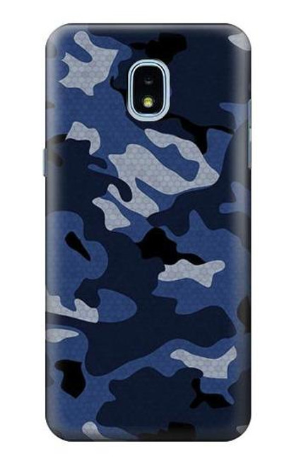 S2959 Navy Blue Camo Camouflage Case For Samsung Galaxy J3 (2018), J3 Star, J3 V 3rd Gen, J3 Orbit, J3 Achieve, Express Prime 3, Amp Prime 3