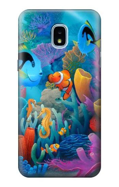 S3227 Underwater World Cartoon Case For Samsung Galaxy J3 (2018), J3 Star, J3 V 3rd Gen, J3 Orbit, J3 Achieve, Express Prime 3, Amp Prime 3