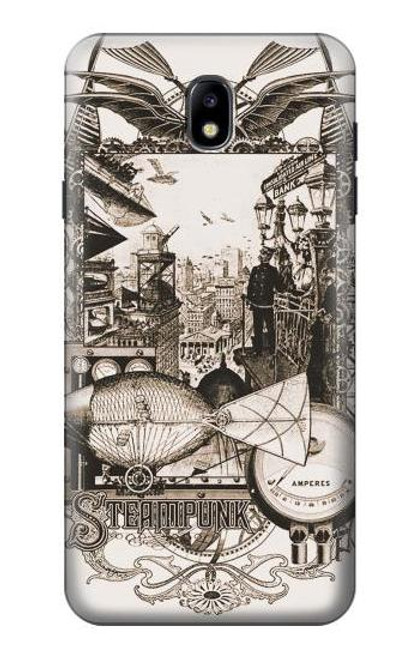 S1681 Steampunk Drawing Case For Samsung Galaxy J7 (2018), J7 Aero, J7 Top, J7 Aura, J7 Crown, J7 Refine, J7 Eon, J7 V 2nd Gen, J7 Star