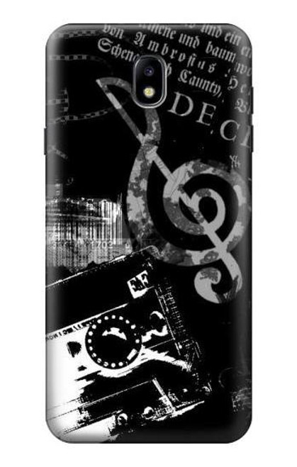 S3197 Music Cassette Note Case For Samsung Galaxy J7 (2018), J7 Aero, J7 Top, J7 Aura, J7 Crown, J7 Refine, J7 Eon, J7 V 2nd Gen, J7 Star