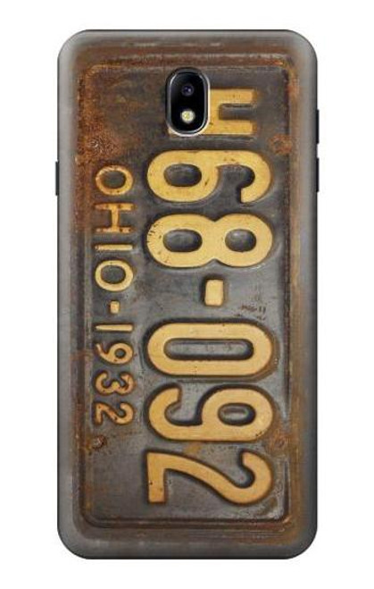 S3228 Vintage Car License Plate Case For Samsung Galaxy J7 (2018), J7 Aero, J7 Top, J7 Aura, J7 Crown, J7 Refine, J7 Eon, J7 V 2nd Gen, J7 Star