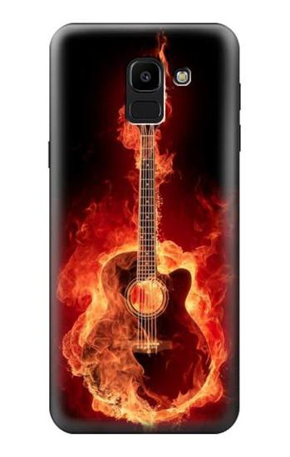 S0415 Fire Guitar Burn Case For Samsung Galaxy J6 (2018)