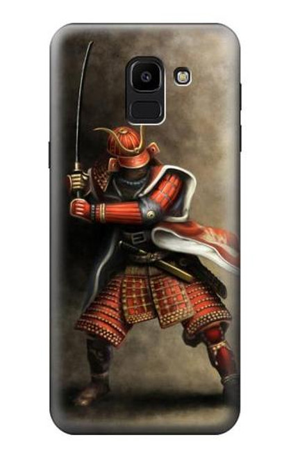 S0796 Japan Red Samurai Case For Samsung Galaxy J6 (2018)