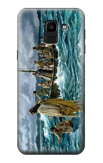 S1722 Jesus Walk on The Sea Case For Samsung Galaxy J6 (2018)