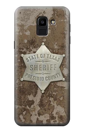 S2868 Texas Presidio County Sheriff Badge Case For Samsung Galaxy J6 (2018)