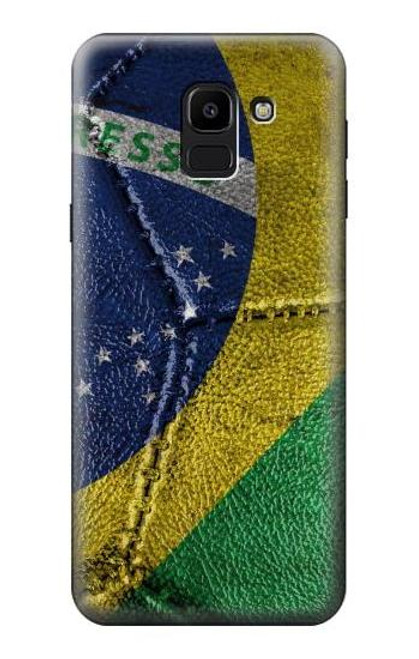 S3297 Brazil Flag Vintage Football Graphic Case For Samsung Galaxy J6 (2018)